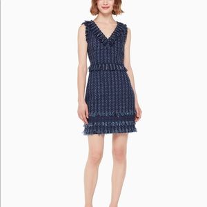 Kate Spade Jasmeen Tweed Fringe Mini Dress